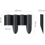 PALISADA OGRODOWA  ECO 2,4M ANTRACYTOWA