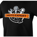 T-SHIRT Z NADRUKIEM MOTO EXPERT ROZMIAR L
