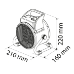 NAGRZEWNICA ELEKTRYCZNA CERAMICZNA PTC 2KW