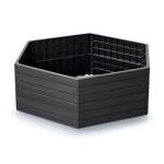 RABATA OGRODOWA BASE WOODY IBWH 1480X1290X250MM - ANTRACYT