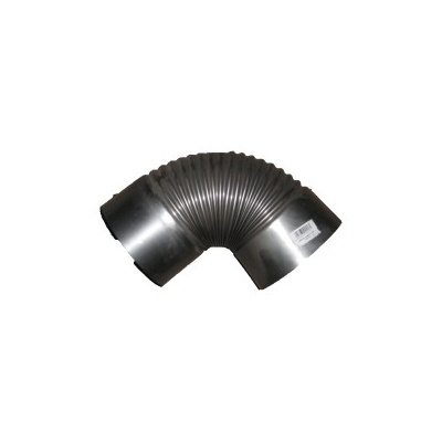 KOLANO PIECOWE CZARNE Z BLACHY 1MM 120MM