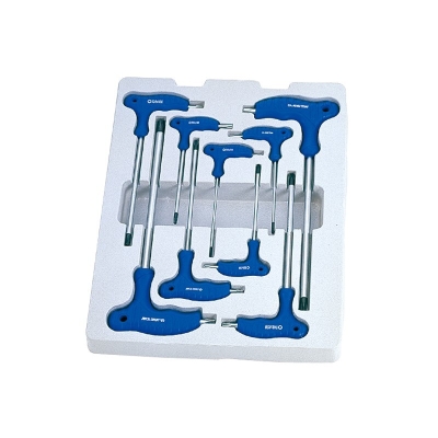 KOMPLET IMBUSÓW TORX Z UCHWYTEM 'L' 9 SZTUK T10 - T50