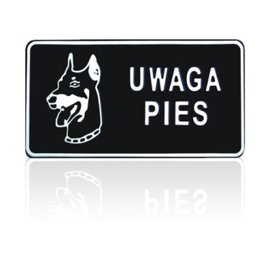TABLICA 15*29CM UWAGA PIES