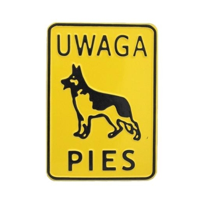 TABLICA 15*20CM UWAGA PIES