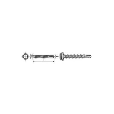 WKRĘT SAMOWIERTNY Z ŁBEM SZEŚCIOKĄTNYM HWH 4.8*38MM