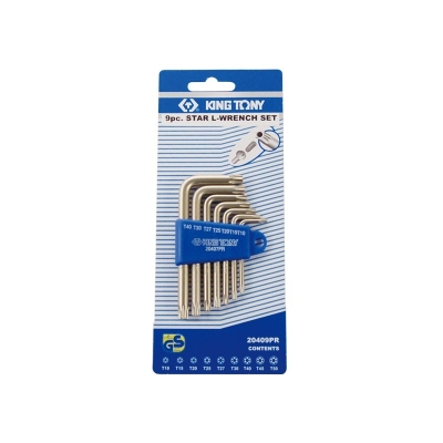 KOMPLET IMBUSÓW TORX Z OTWOREM 7 SZTUK T10 - T40
