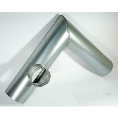 NAROŻNIK RYNNY  Z WYLOTEM 150MM PRAWY