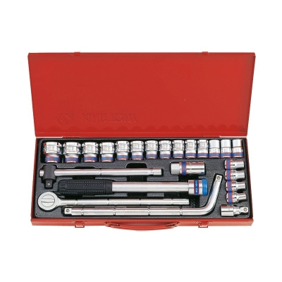 KOMPLET NASADEK 1/2 24SZTUKI 12-KĄTNE 10-32MM