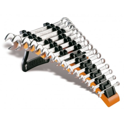 KOMPLET KLUCZY PŁASKO-OCZKOWYCH 6-24MM ZE STOJAKIEM, 15SZT