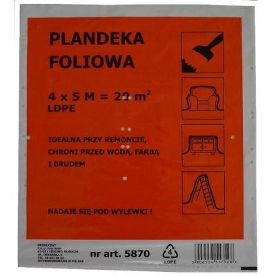 PLANDEKA MALARSKA 4*5M 1500GR
