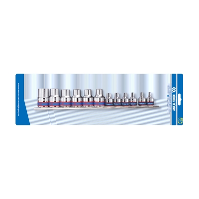 KOMPLET NASADEK 3/8-1/2 12SZTUK E4-E20, CHROM