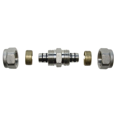 DWUZŁĄCZKA PEX/PEX 16*16*2 WKŁADKA ALUMINIOWA