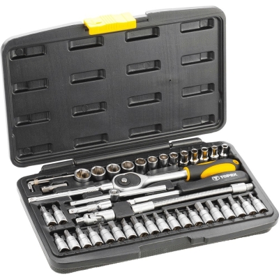 ZESTAW KLUCZY NASADOWYCH 1/4'' 46 ELEMENTÓW