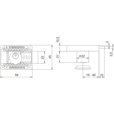 ZAMEK MEBLOWY NIKIEL ZMB-3