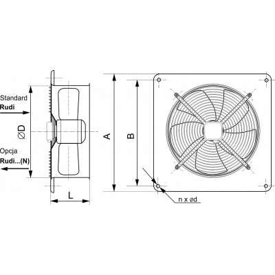WENTYLATOR RUDI 25 D