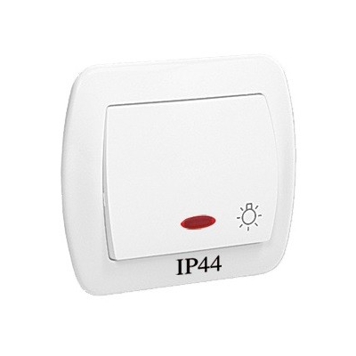 AKORD PRZYCISK ŚWIATŁO P/T IP44 Z PODŚWIETLENIEM BIAŁY