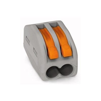 SZYBKOZŁĄCZKA 2X0,08-4MM2 Z DŹWIGNIĄ ZWALNIAJĄCĄ 222-412