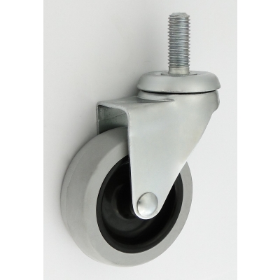 KOŁO MEBLOWE TWORZYWO+GUMA 60MM OBUDOWA Z TRZPIENIEM M64T