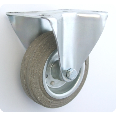 KOŁO METAL-GUMA 100MM OBUDOWA STAŁA SZARE 13S