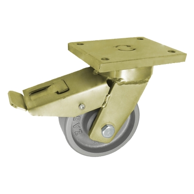 KOŁO ŻELIWNE 125MM OBUDOWA SKRĘTNA SPAWANA+HAMULEC 25ZH