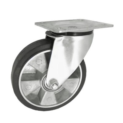 KOŁO ALUMINIUM-GUMA 180MM, OBUDOWA SKRĘTNA A52G