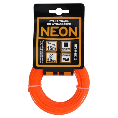 ŻYŁKA DO WYKASZARKI KWADRAT NEON 2,0MM 15M
