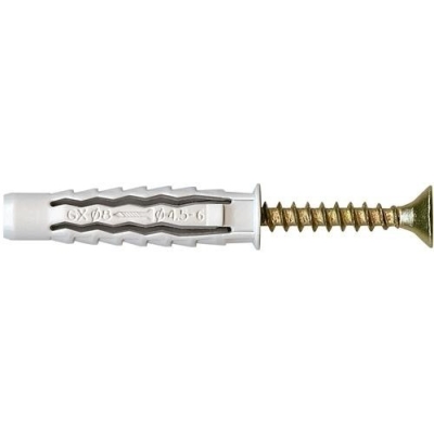 DYBEL UNIWERSALNY ŁEB Z NACIĘCIEM KRZYŻOWYM GXK 8/45MM