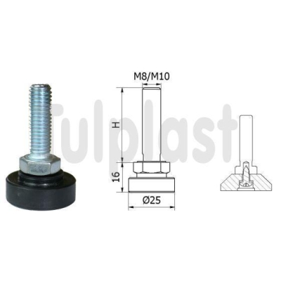 STOPKA REGULACYJNA OBROTOWO SKRĘCANA SR 02 FI 25 M8*30 766