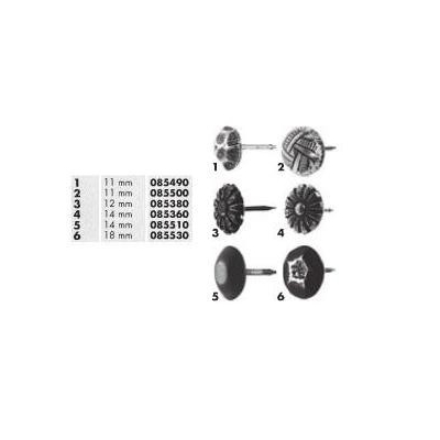 PINEZKI TAPICERSKIE Z ŁBEM OZDOBNYM 14MM 085510
