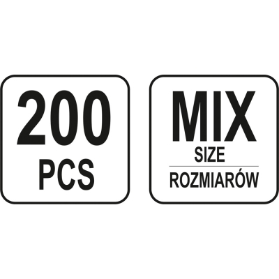 ZESTAW SPRĘŻYNEK 200 SZTUK MIX