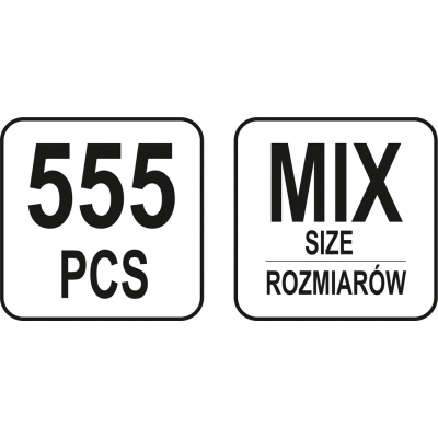 ZESTAW ZAWLECZEK PROSTYCH 555SZT MIX