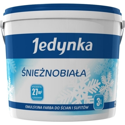 EMULSJA AKRYLOWA WEWNĘTRZNA JEDYNKA ŚNIEŻNOBIAŁA 5L