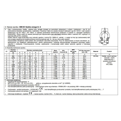 SZEKLA OMEGA KL.6 GM-SO 0.5T WLL