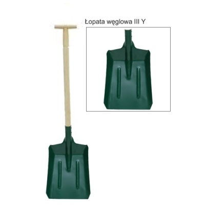 ŁOPATA WĘGLOWA OPRAWNA UCHWYT Y  IV