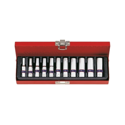 KOMPLET NASADEK 1/4 6-KĄTNE 11 SZTUK 4-13MM DŁUGIE