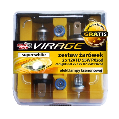 ZESTAW ŻARÓWEK SUPER WHITE 12V H7 55W 2 SZT.