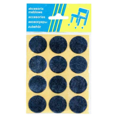 PODKŁADKA FILCOWA BLISTER CZARNA FI 28MM - 12SZT