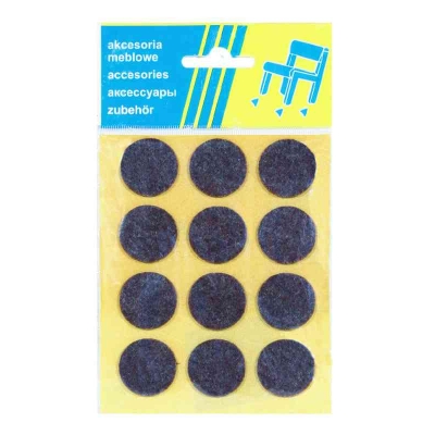 PODKŁADKA FILCOWA BLISTER CZARNA FI 25MM - 12SZT