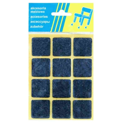 PODKŁADKA FILCOWA BLISTER CZARNA 28*28MM - 12SZT