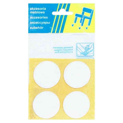 PODKŁADKA FILCOWA BLISTER BIAŁA FI 40MM - 4SZT