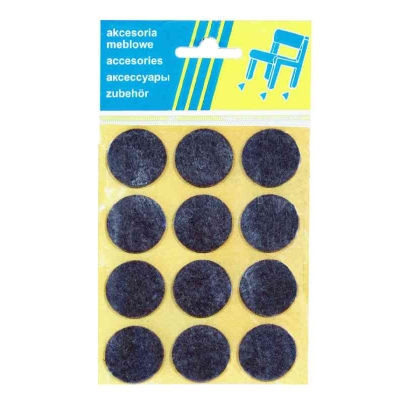 PODKŁADKA FILCOWA BLISTER BRĄZOWA FI 28MM - 12SZT