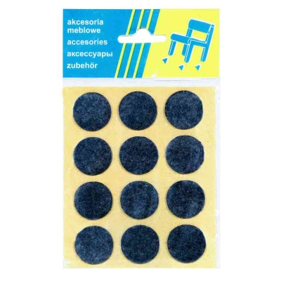 PODKŁADKA FILCOWA BLISTER BRĄZOWA FI 25MM - 12SZT