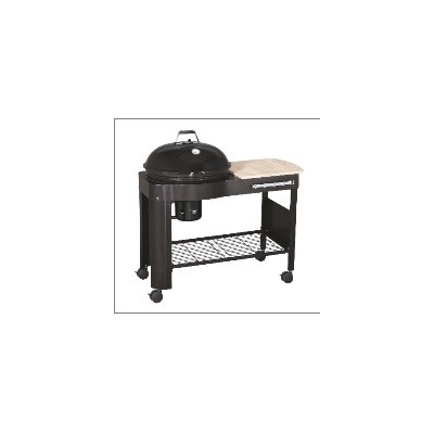 GRILL WĘGLOWY KULISTY Z WÓZKIEM