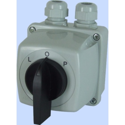 ŁĄCZNIK KRZYWKOWY L-0-P 3P IP44 ŁUK E25-43 W OBUDOWIE