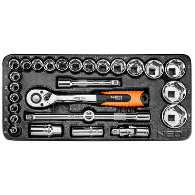 KLUCZE NASADOWE 1/2'' ZESTAW 27 SZTUK