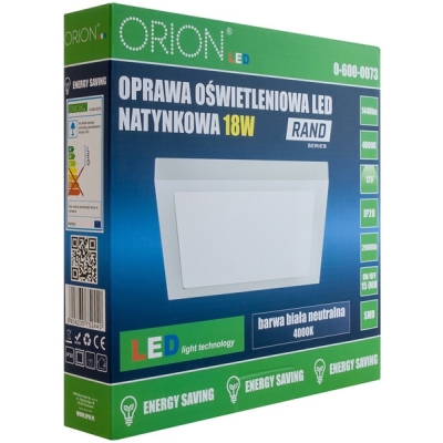 PANEL LED NATYNKOWY Z ZASILACZEM RAND 174*174 12W