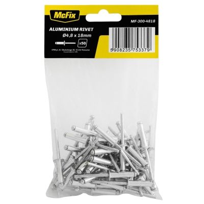 NITY ALUMINIOWE OP-50SZT 4.8*28MM