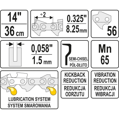 ŁAŃCUCH TNĄCY DO PILARKI 13'' .325 1.5MM 56Z