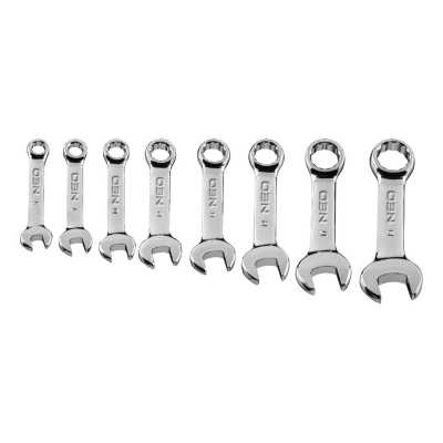 KOMPLET KLUCZY PŁASKO-OCZKOWYCH 8-19MM 8 SZTUK