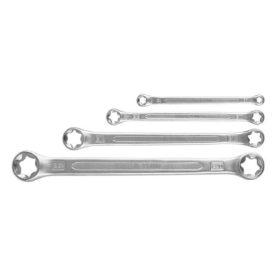 KLUCZE OCZKOWE TORX E6-E24 ZESTAW 4-CZĘŚCIOWY